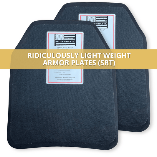 Pair of black SRT plates - ultra light weight armor